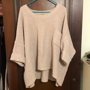 Poncho Style Short-Sleeve Top